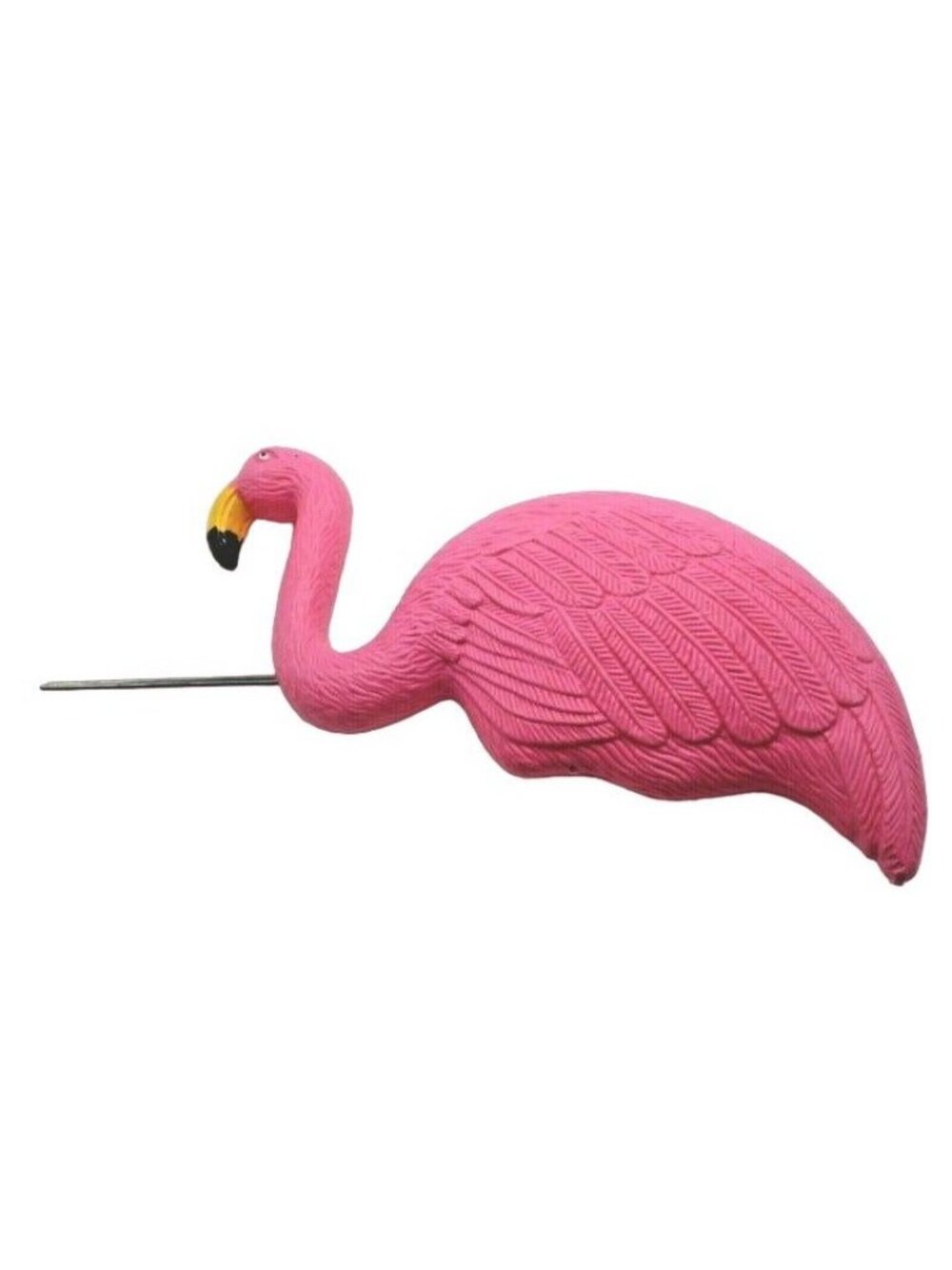 Pink Flamingo Lawn Art Lei Ornament Statue Yard Stake Tropical Beach Party Luau - Picture 8 of 9